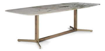 CAMPUS - Rectangular marble table by Natuzzi Italia - view 3